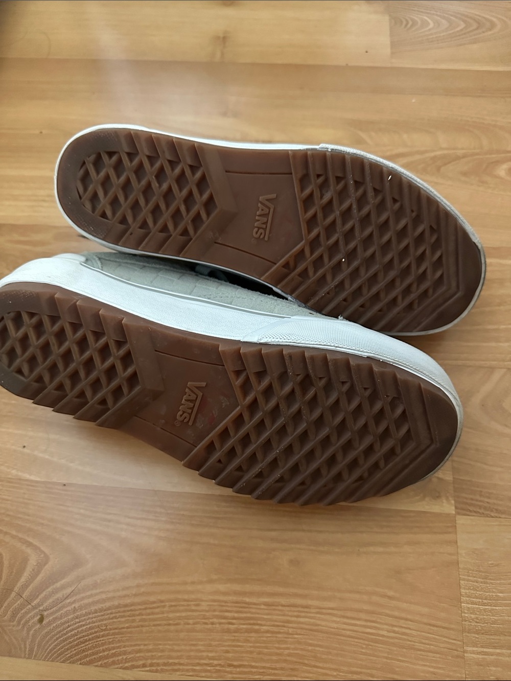Vans Light Gray Suede platform Sneakers - Picture 5 of 6